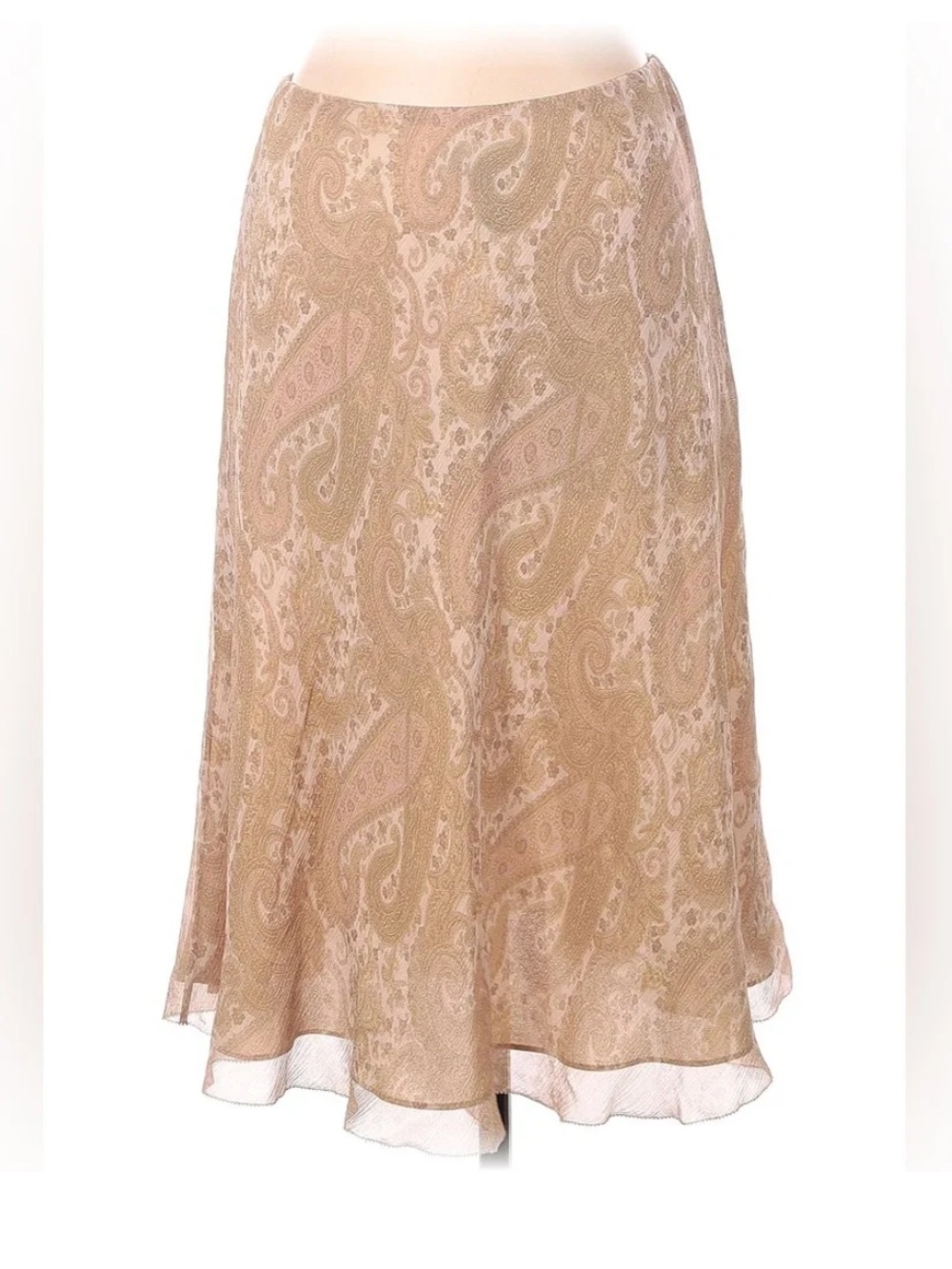 Ralph Lauren paisley print a line skirt